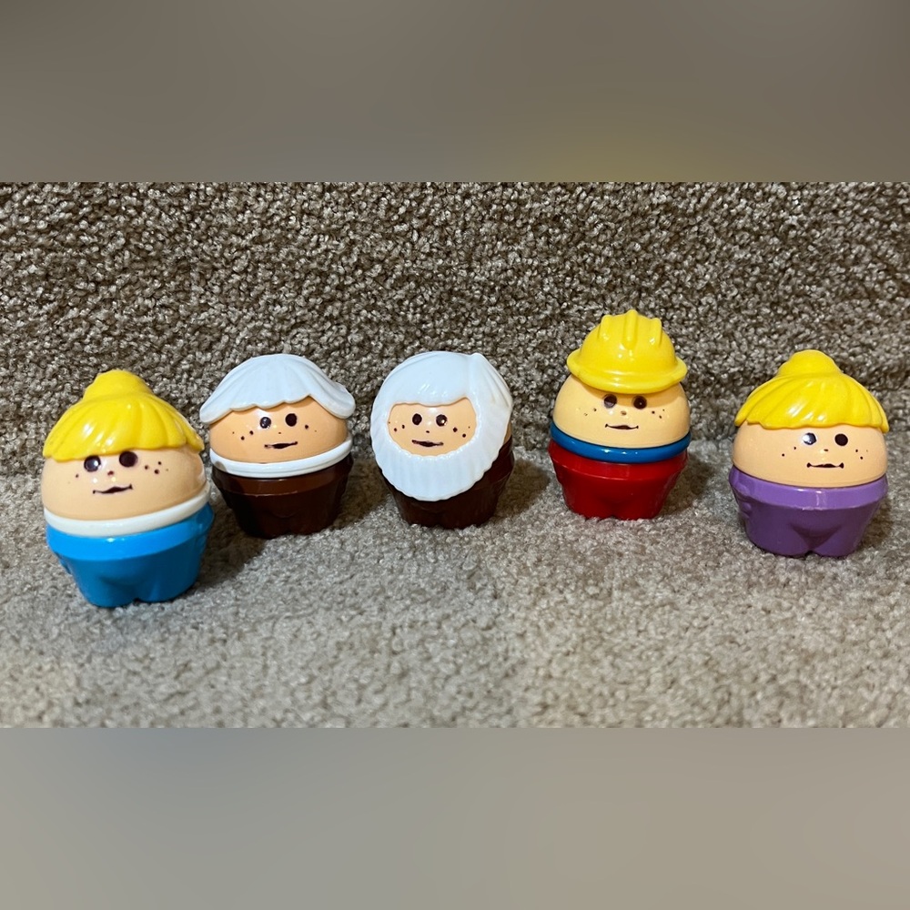 Little Tikes Toddle Tots 1980’ Vintage Lot Girl Boy Construction Worker Noah lot